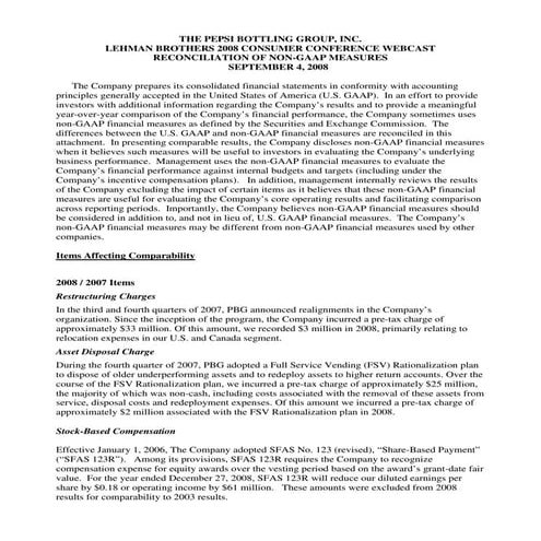   	 pepsi bottling  Non GAA P0908