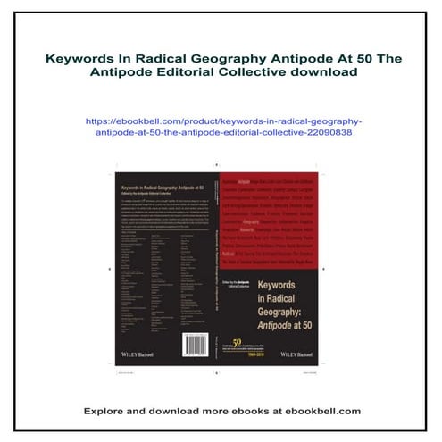 Keywords In Radical Geography Antipode At 50 The Antipode Editorial ...