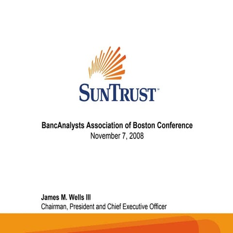 SunTrust at BancAnalysts Association of Boston Conference