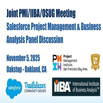 Salesforce Project Management & Business Analysis Panel Discussion on ...