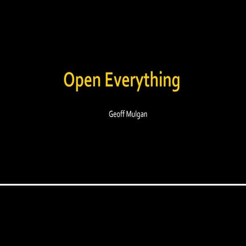 Geoff Mulgan - Co-creating Democracy, SIX Spring School 2011