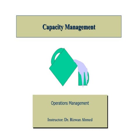 Operations management chapter: capacity management | PPT