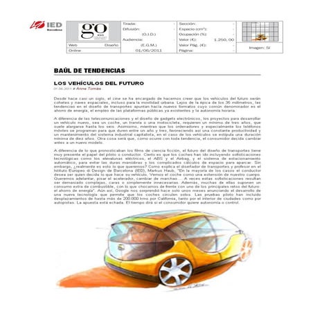 Clipping Go Magazine 01/06/11 @iedbarcelona 