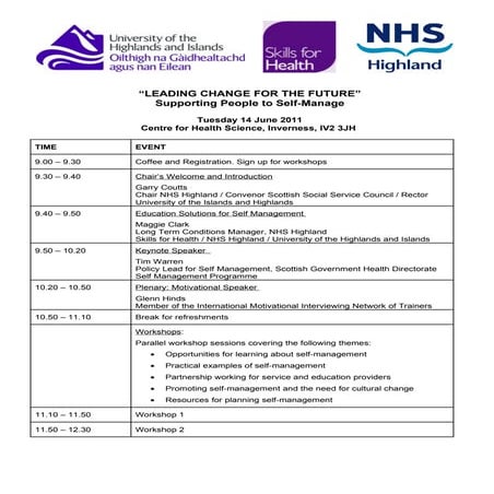 110614   self management conf programme