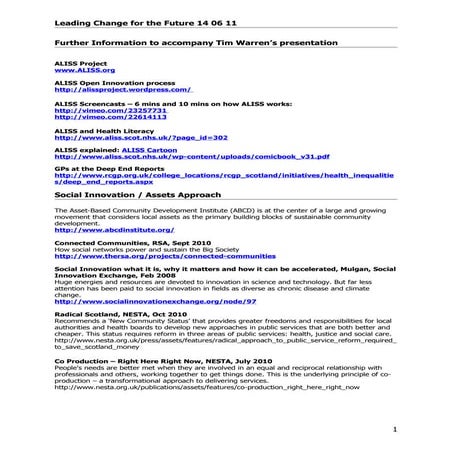 110614   tim warren handout - choy resource sheet