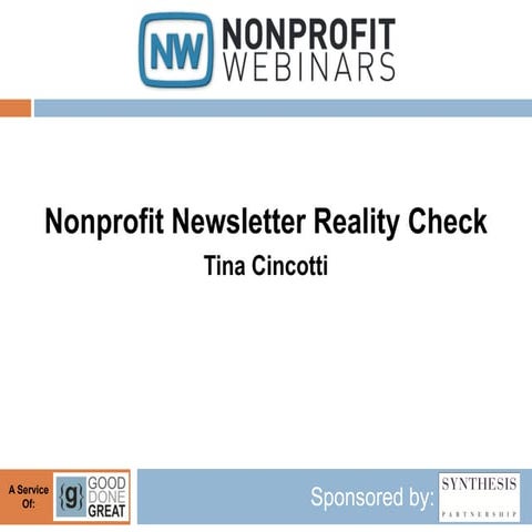 Nonprofit Newsletter Reality Check