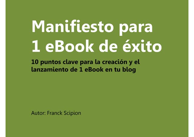 Manifiesto para un eBook de éxito