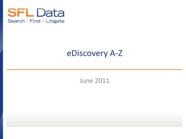 AZ to eDiscovery