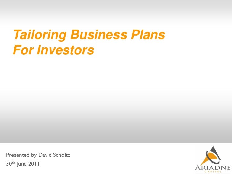 Tailoring business plan ppt image