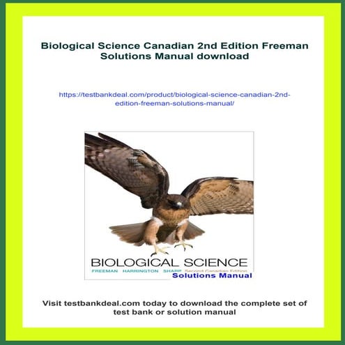 Biological Science Canadian 2nd Edition Freeman Solutions Manual | PDF