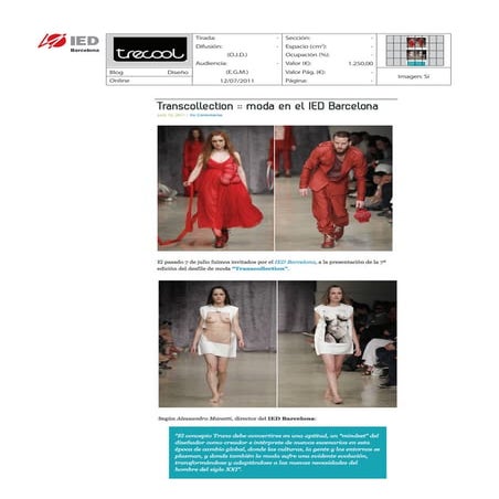 Clipping Trecool 12/07/11 @iedbarcelona