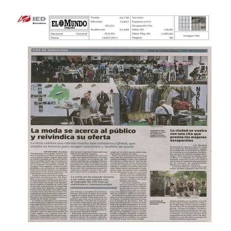 Clipping El Mundo Catalunya 14/07/11 @iedbarcelona