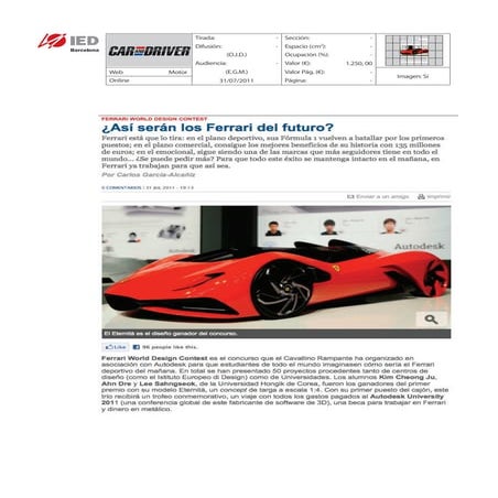 Clipping Car and Driver 31/07/11 @iedbarcelona