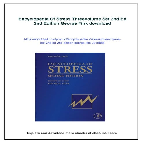 Encyclopedia Of Stress Threevolume Set 2nd Ed 2nd Edition George Fink