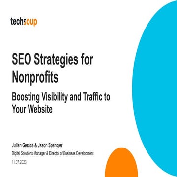 SEO Strategies for Nonprofits  Boosting Visibility and Traffic to Your Websit...