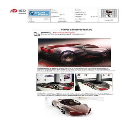 Clipping Revista Ferrari 02/08/11 @iedbarcelona