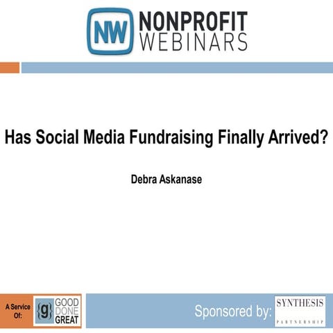 Has Social Media Fundraising Finally Arrived?