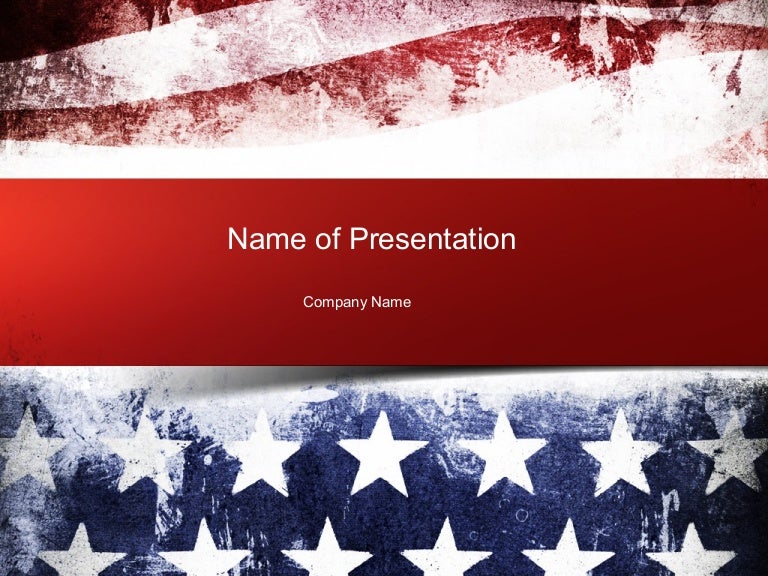 Painted American Flag PowerPoint Template Painted American Flag PowerPoint Template