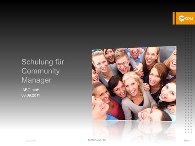 DFKOM Schulung für Community Manager