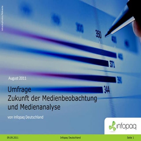 Infopaq Ergebnisse der Umfrage zur Zukunft der Medienbeobachtung und -analyse...