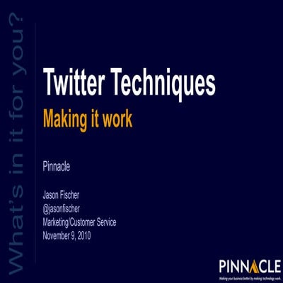 Twitter Techniques