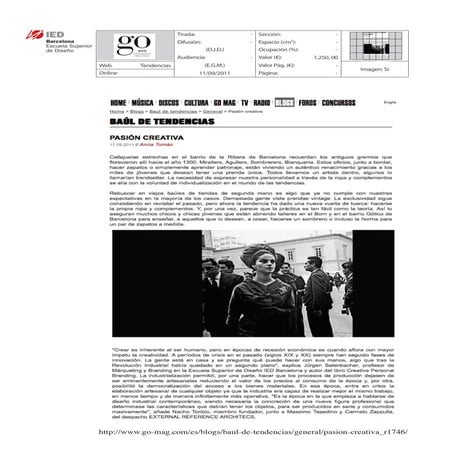Clipping Go Mag 11/09/11 @iedbarcelona
