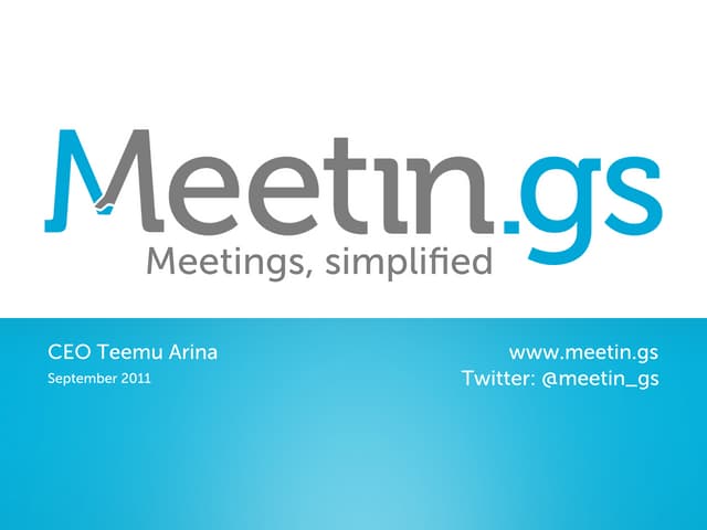 Meetin.gs Arctic15 Pitch