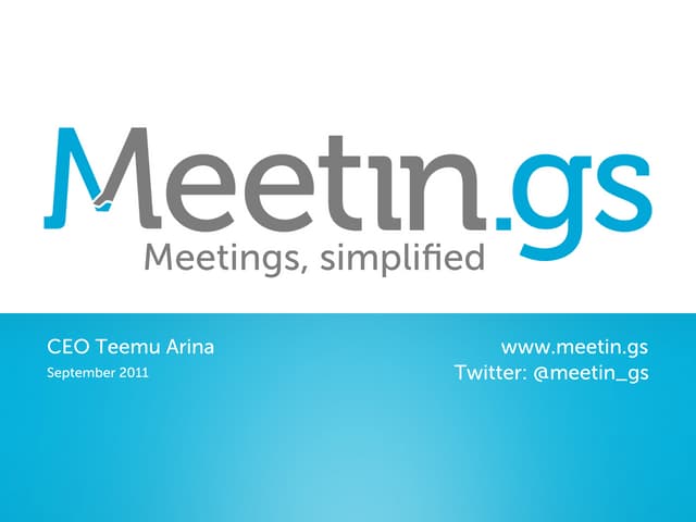 Introduction to Meetin.gs