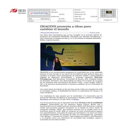 Clipping PRMarketing 30/09/11 @iedbarcelona