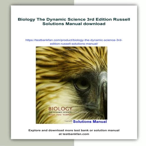 Biology The Dynamic Science 3rd Edition Russell Solutions Manual