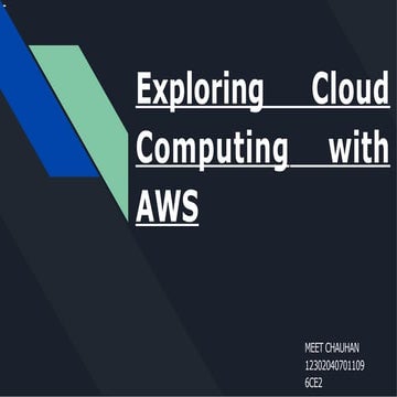 Introduction to Cloud Computing and AWS Cloud | PDF