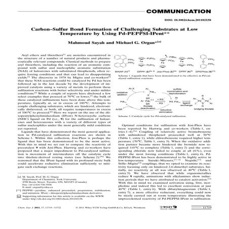 Carbon–Sulfur Bond Formation of Challenging Substrates at Low Temperature by ...
