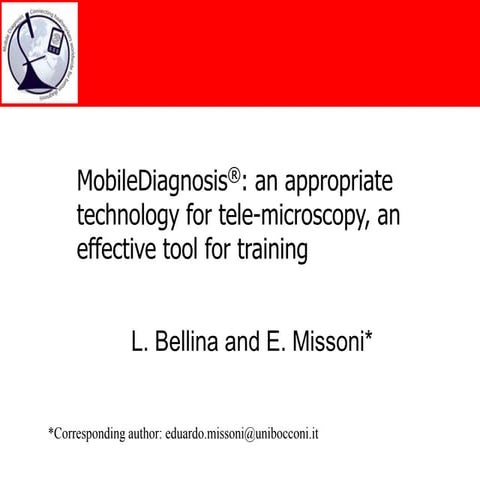 MobileDiagnosis:an appropriate technology