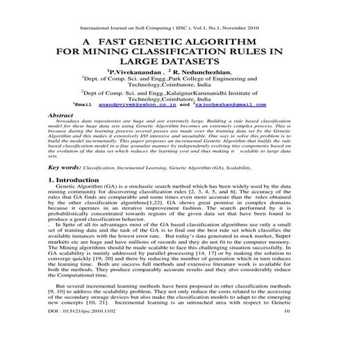 A Fast Incremental Genetic Algorithm for Scalable Classification Rule ...
