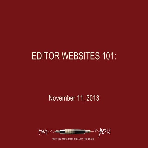 Editor Websites 101