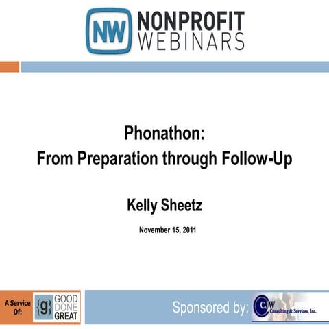 Phonathon: From Preparation through Follow-Up