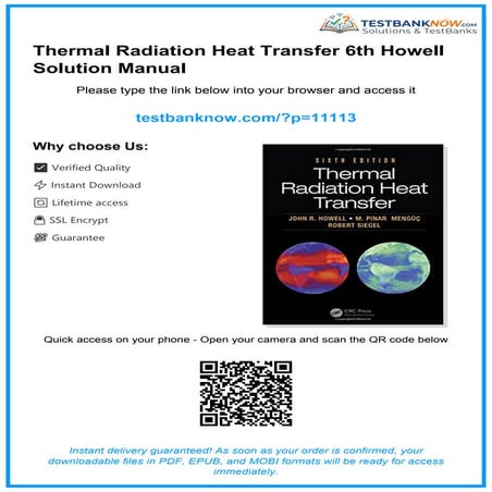 Thermal Radiation Heat Transfer 6th Howell Solution Manual | PDF