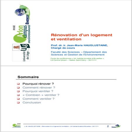 Rénovation d'un logement et ventilation