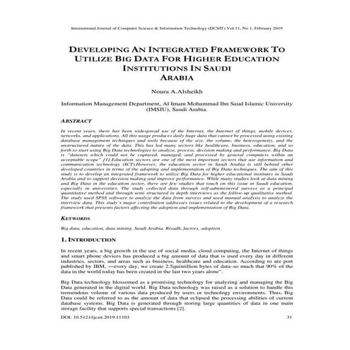 Big Data Analytics using in the Field of Education System | PDF