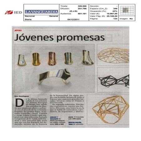 Clipping La Vanguardia 04/12/11 @ IED Barcelona