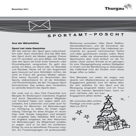 Sportamt-Poscht Dezember 2011