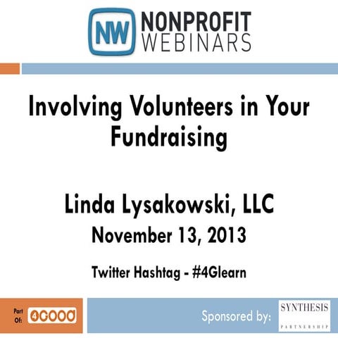 Involving Volunteers in Your Fundraising