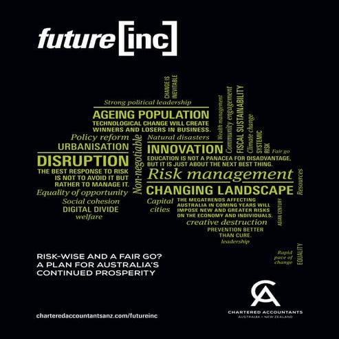 Risk-wise and a fair go? A plan for Australia’s continued prosperity.