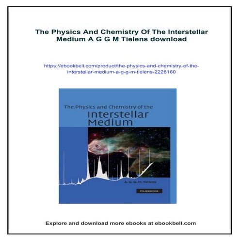 The Physics And Chemistry Of The Interstellar Medium A G G M Tielens