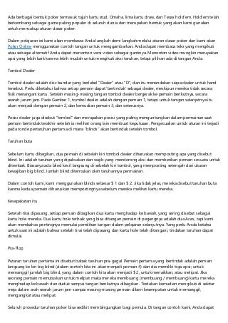 30 Cara Yang Bisa Dilakukan Untuk Mencari Poker Online