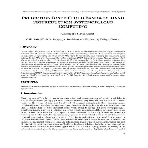 Prediction Based Cloud Bandwidth and Costreduction System of Cloud Computing