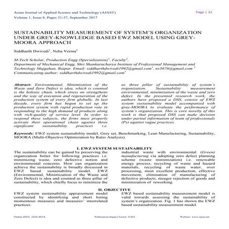 SUSTAINABILITY MEASUREMENT OF SYSTEM’S ORGANIZATION UNDER GREY-KNOWLEDGE BASE...