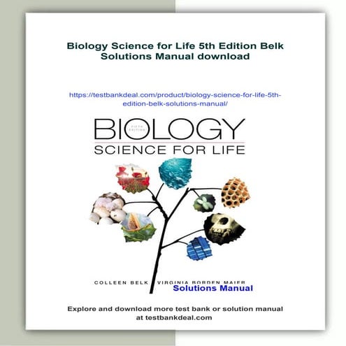 Biology Science for Life 5th Edition Belk Solutions Manual
