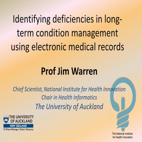 Identifying deficiencies in long-term condition management using electronic m...