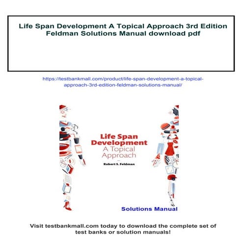 Life Span Development A Topical Approach 3rd Edition Feldman Solutions Manual